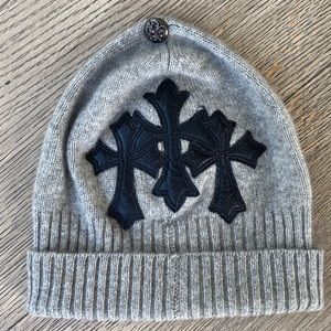 Chrome Hearts Gray Cashmere Beanie